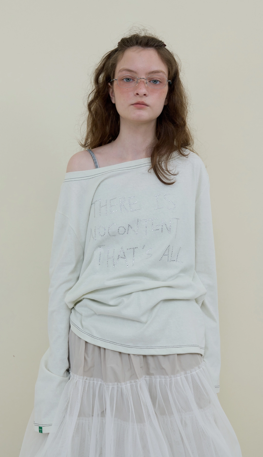 노컨텐츠 231. Off Shoulder Plain T _ Ivory 상품 이미지 2