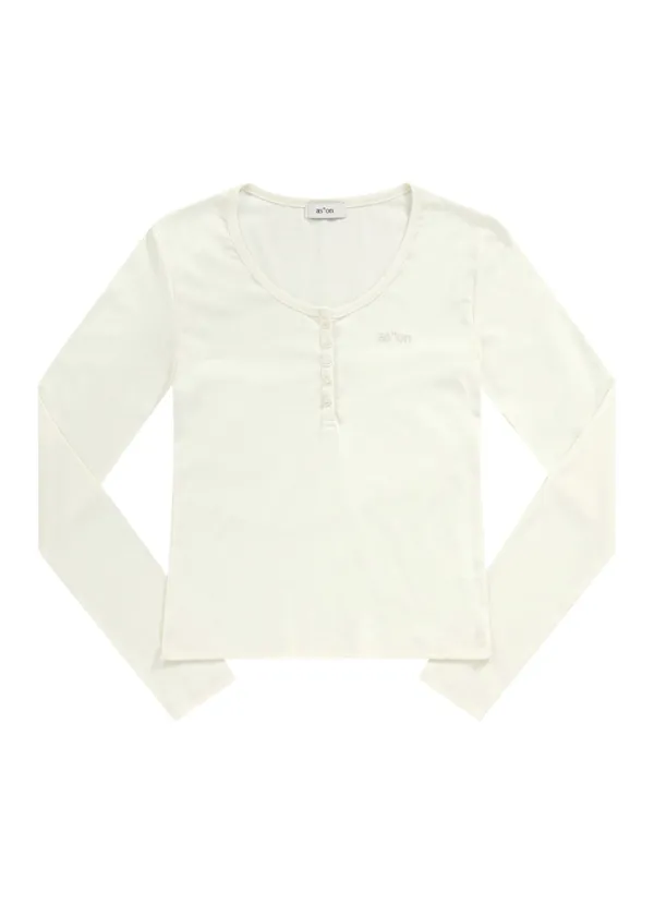 LEA BUTTON TEE / LEMON