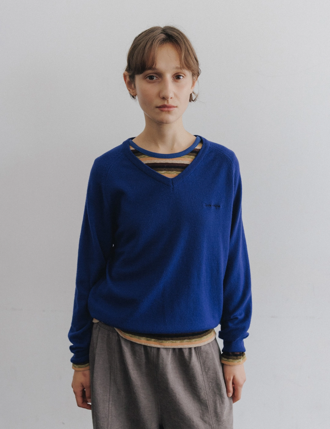 시엔느 Robert Merino Wool Knit (Blue) 상품 이미지 1