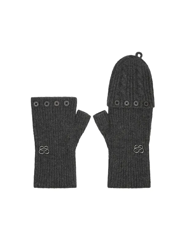 MULTIWAY KNIT GLOVES [CHARCOAL]