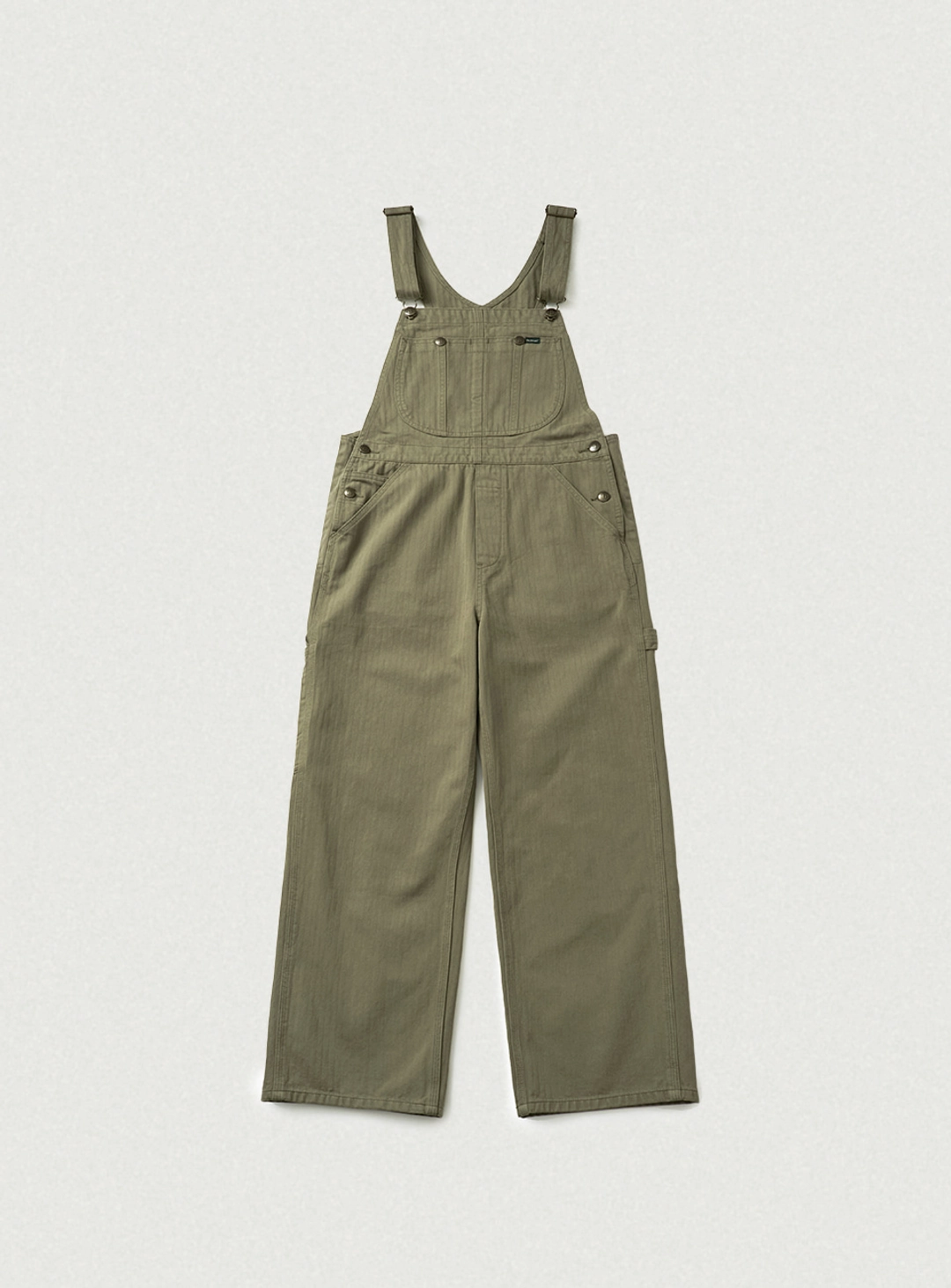 더바넷 Leaf Herringbone Cotton Overall_Khaki 상품 이미지 1