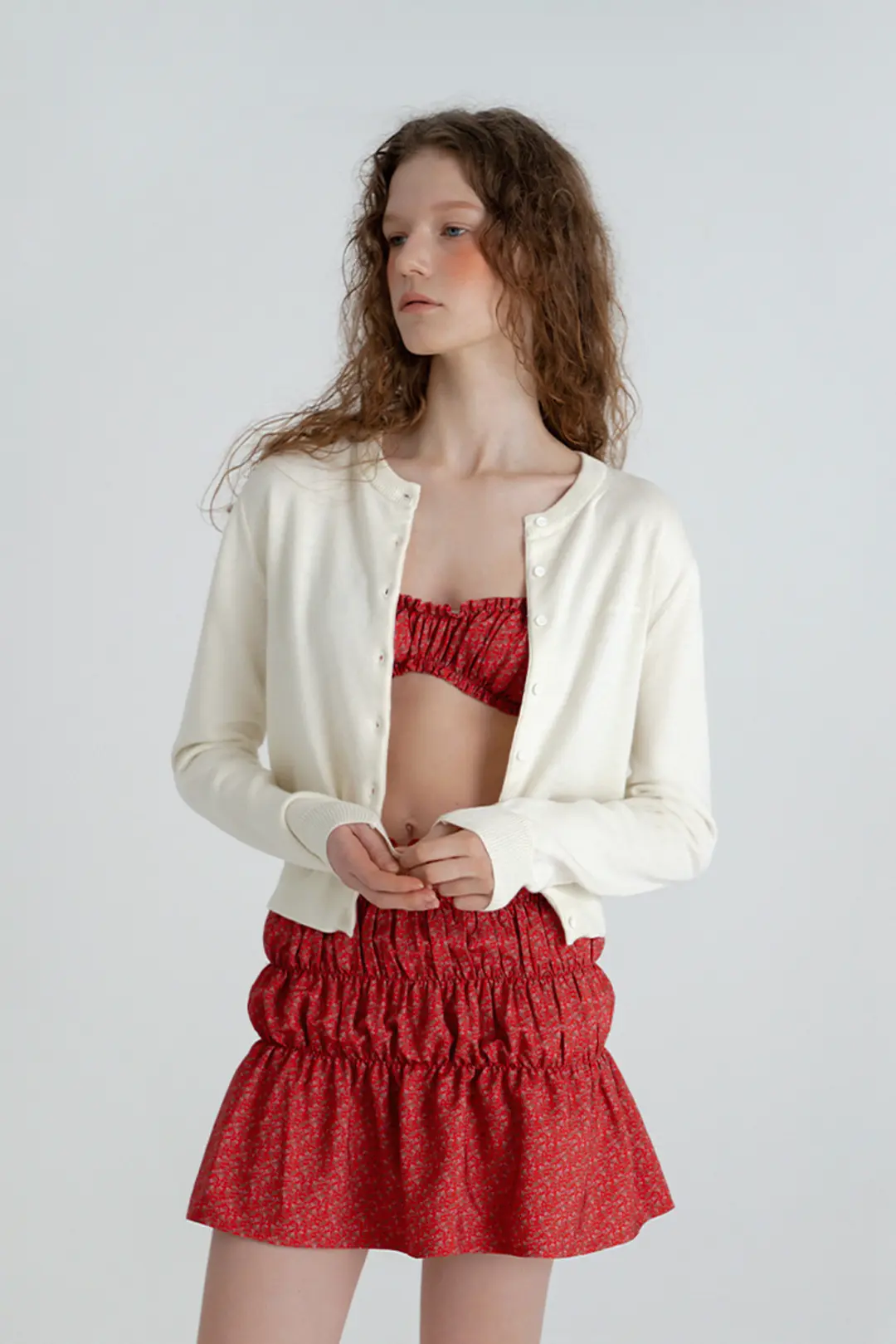 위드아웃썸머 Marche shirring skirt_floral 상품 이미지 2