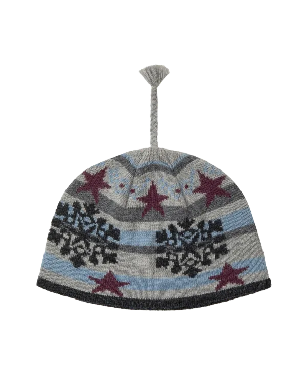 SNOW TASSEL BEANIE [LIGHT GREY]