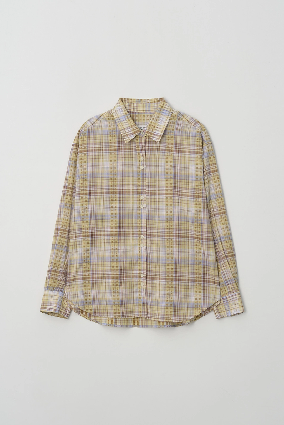 브렌다 브렌든 jacquard check shirts - melow multi 상품 이미지 2