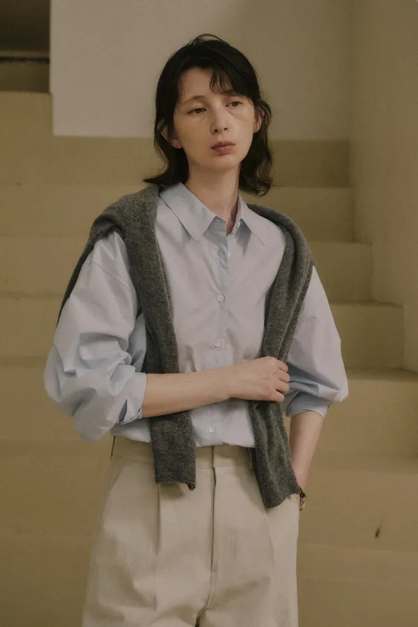 MAEL COTTON SHIRT_SKYBLUE