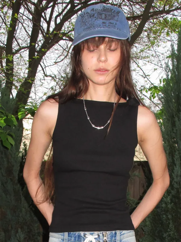 MINI ROSI SLEEVELESS TOP_BLACK