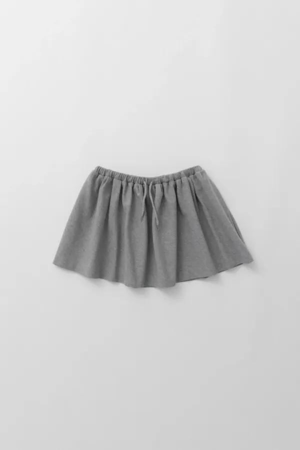 a volume pique skirt (melange grey)
