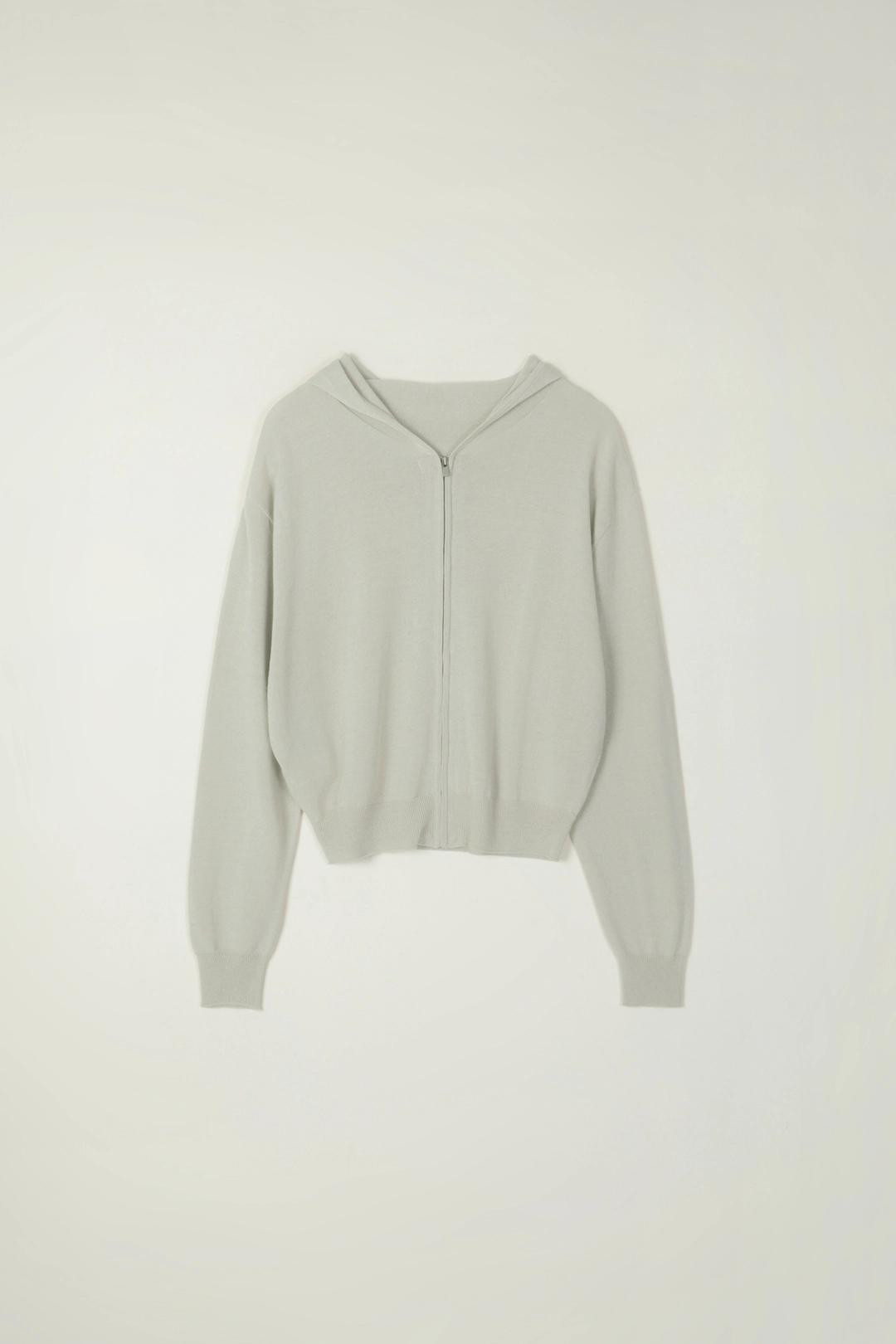 세이지먼트 LEAH WHOLEGARMENT KNIT HOOD ZIPUP_GRAY 상품 이미지 1