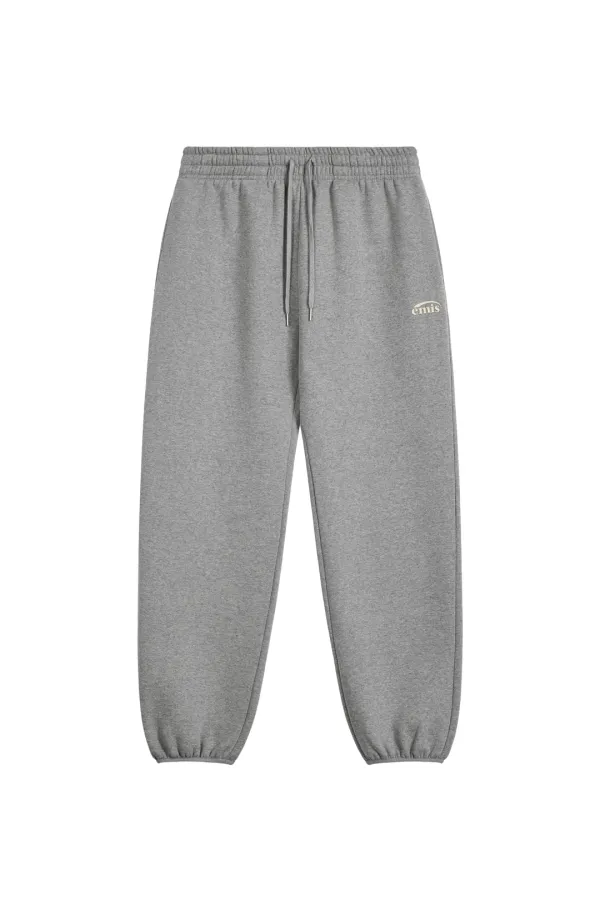 LOGO JOGGER SWEAT PANTS-MELANGE GRAY