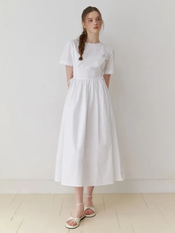 Peach corset dress (white)