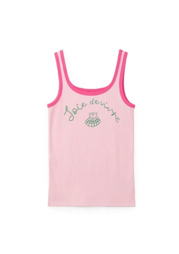 [3차 리오더] Mused Sea Shell Emb Tank Top - Pink