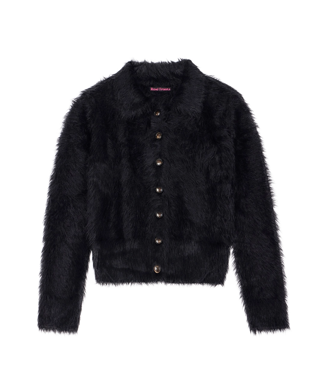로제프란츠 Fur Collar Button Cardigan [Black] 상품 이미지 1