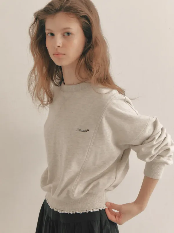 Lace Trimming Sweatshirt
