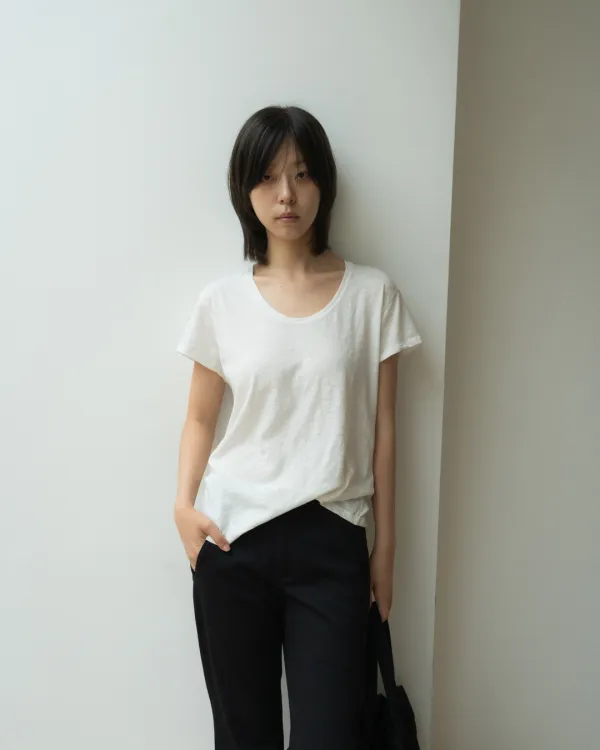 Washed slub t-shirt (ivory)