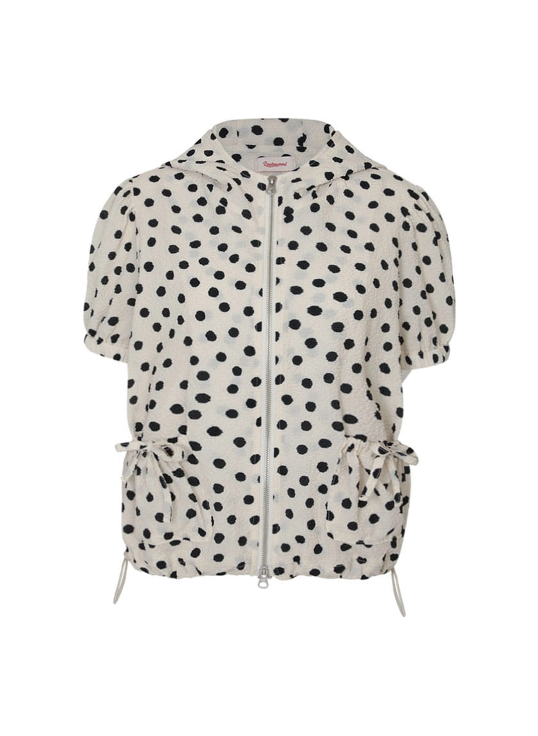 루루서울 Dot Puff Hoodie (Ivory) 상품 이미지 3