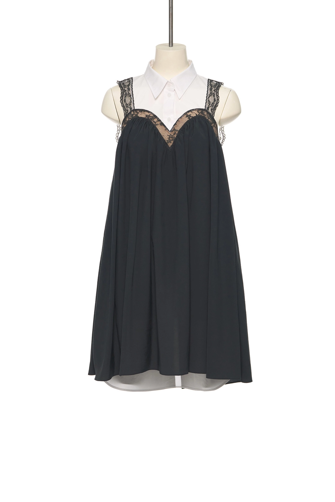 푸쉬버튼 SS25 BLACK SHRRING ALLOVER DRESS 상품 이미지 1