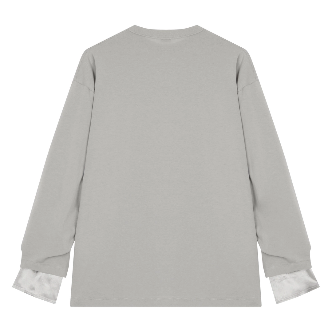 분크 En Haut Layered T-shirt (앙오 레이어드 티셔츠) Grey 상품 이미지 3