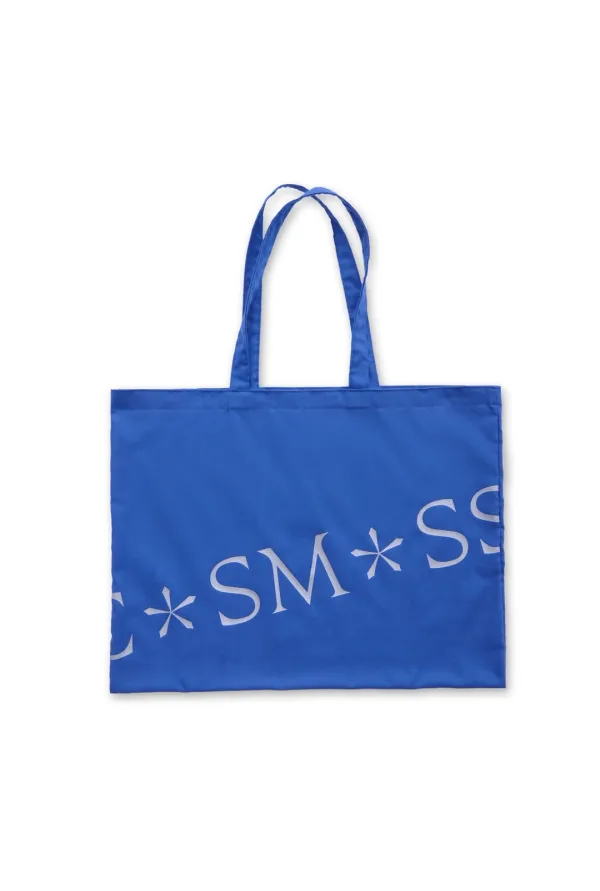 METALLIC LOGO TOTE BAG (BLUE)