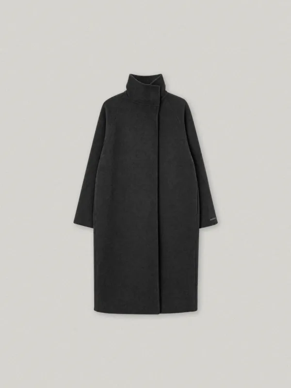 BALMACAAN OVER FIT HANDMADE COAT (CHARCOAL)