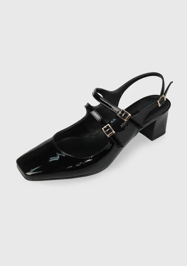 Square Double Strap Slingback