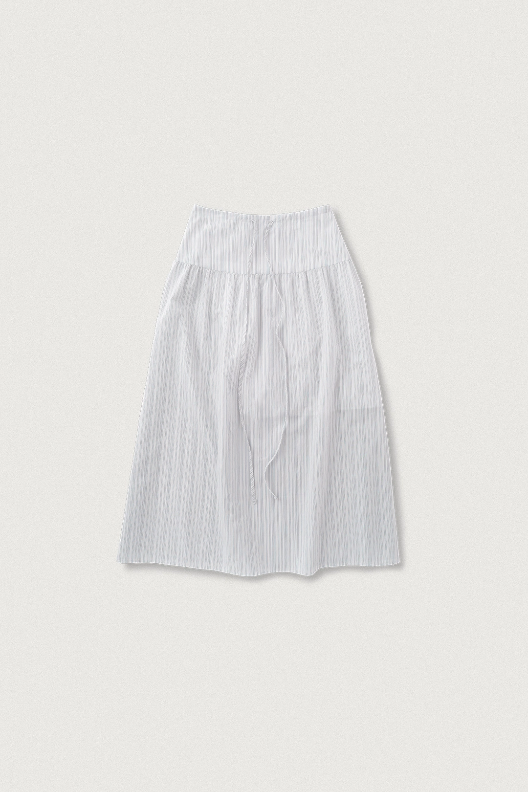 샤드라마 PINSTRIPE FLARED LONG SKIRT [WHITE(S/T)] 상품 이미지 1