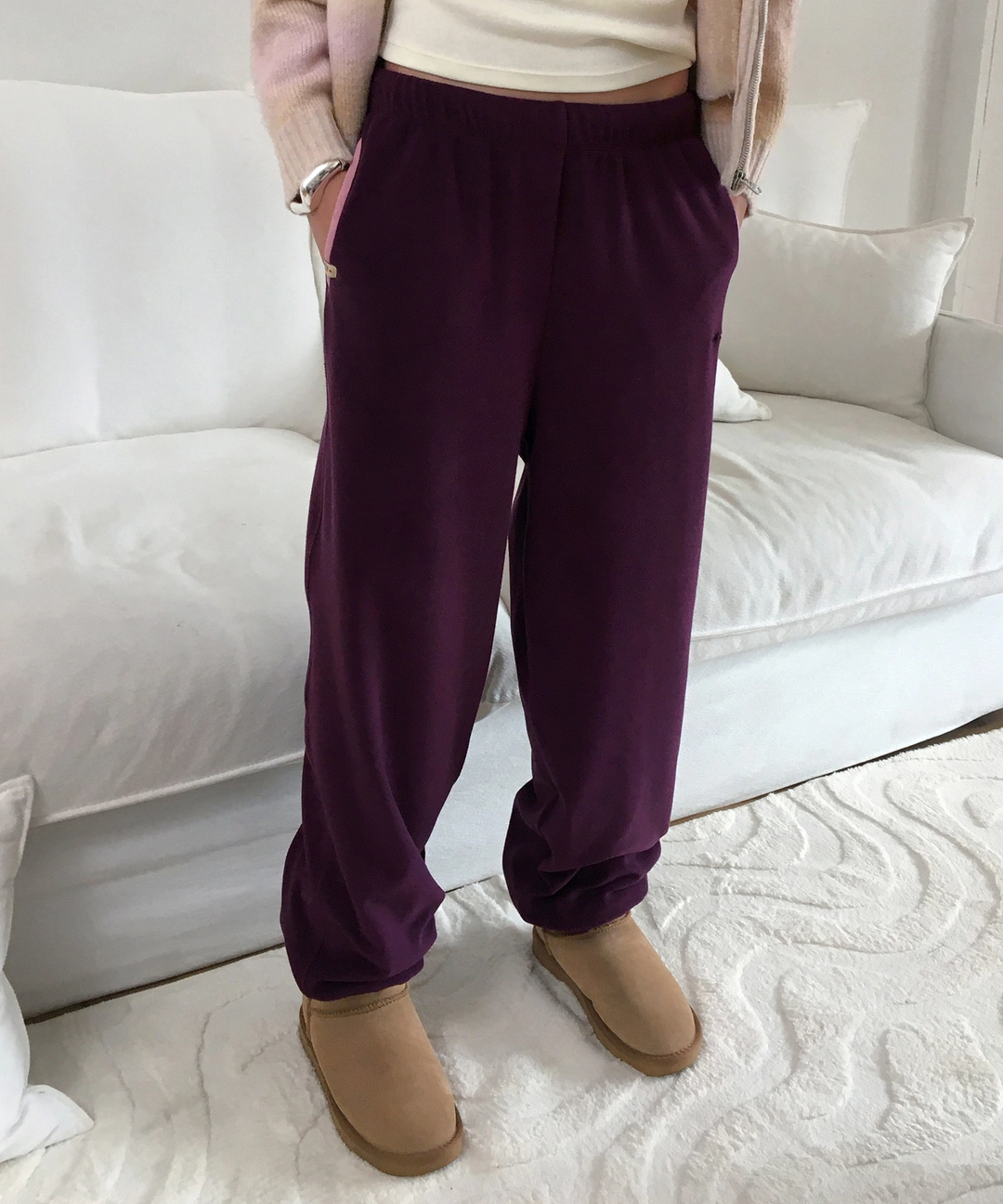 비터셀즈 Wintry Fleece Jogger Pants-Purple 상품 이미지 2