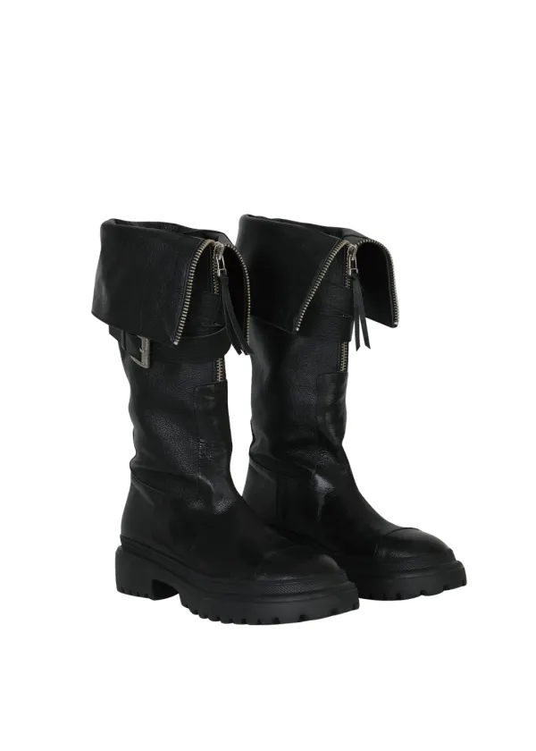 [20TH] FOLDED BELT LONG BOOTS