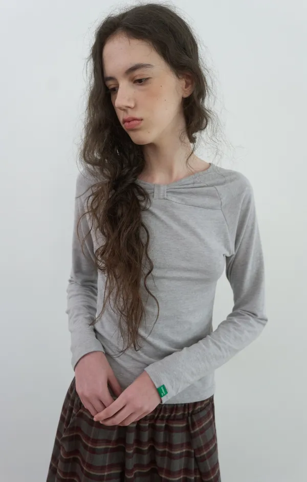 432. Knotline Long Tee_Light Grey