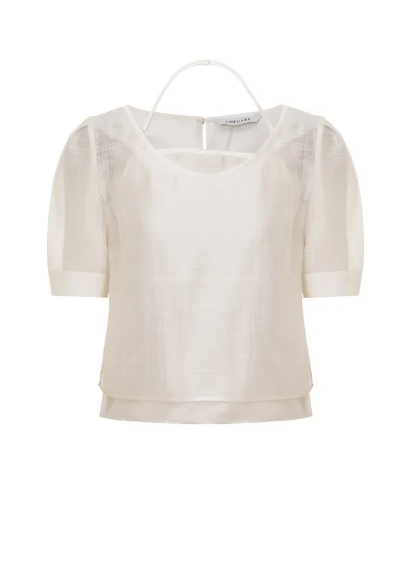 Halter Layered Two-way Blouse SS5MB230_2color