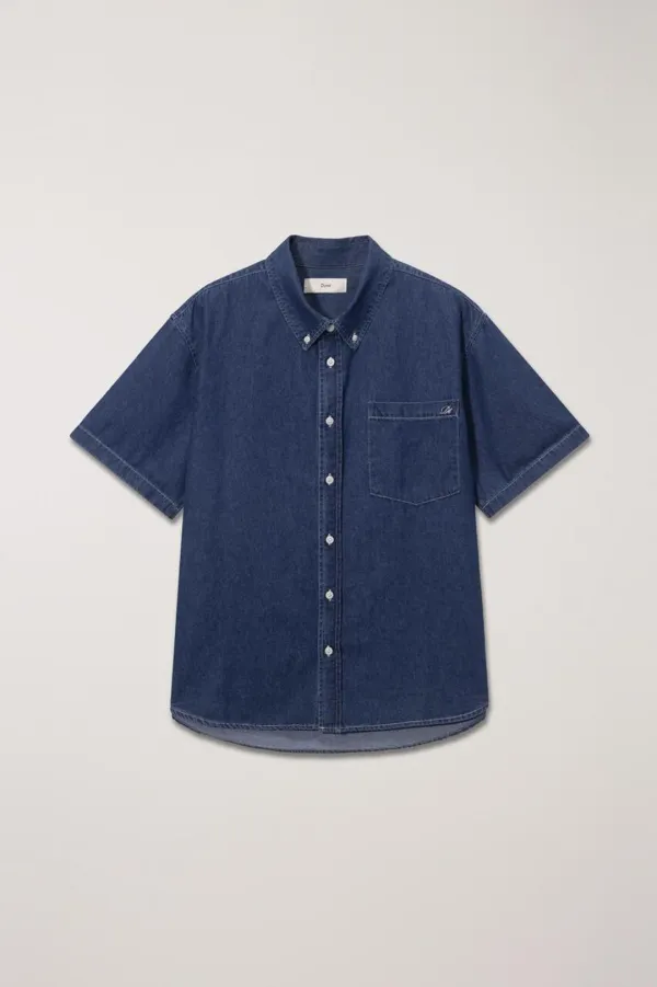 UNISEX OVERSIZED DENIM SHIRT CLASSIC BLUE