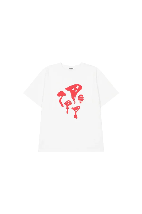 MUSHROOM OVERFIT T-SHIRT, RED