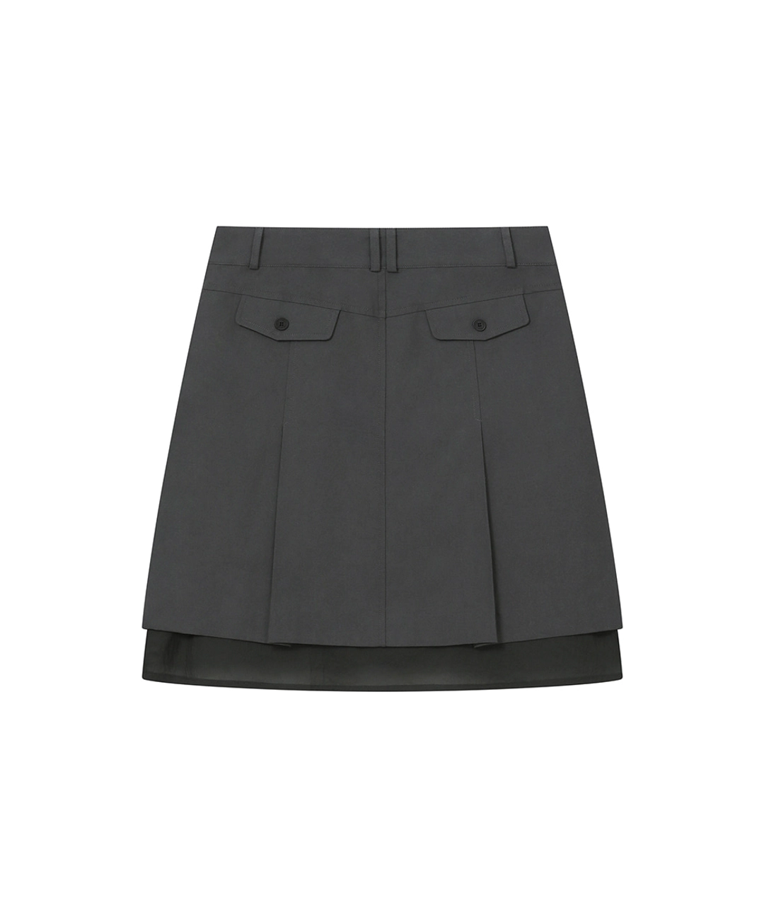 미세키서울 Layered pleats midi skirt CHARCOAL 상품 이미지 2