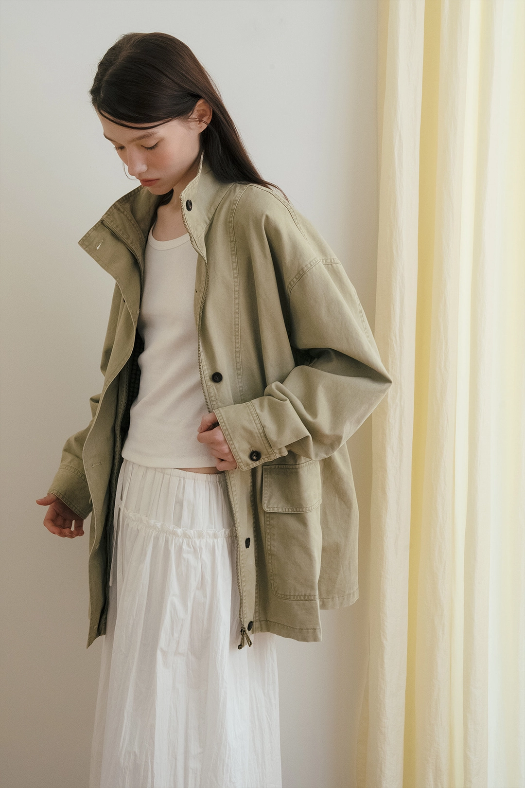 샤드라마 SAND WASHED FIELD JACKET [FADE KHAKI] 상품 이미지 2