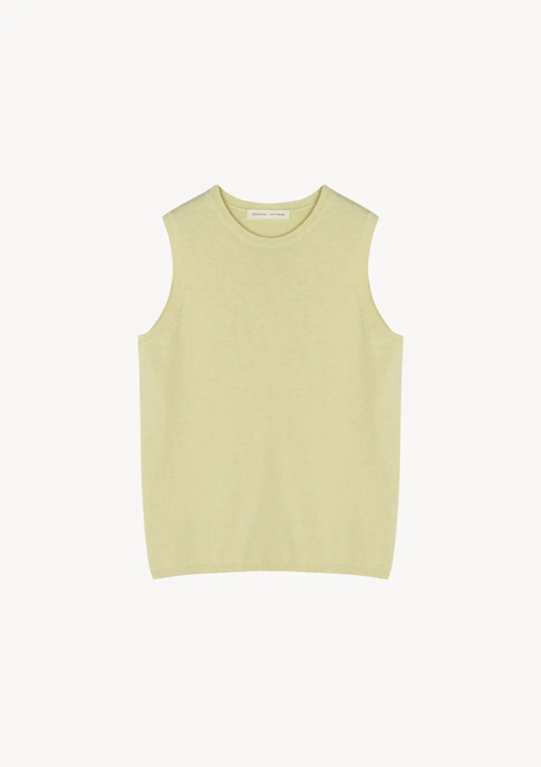 Sleeveless Cotton Knit in Light Yellow