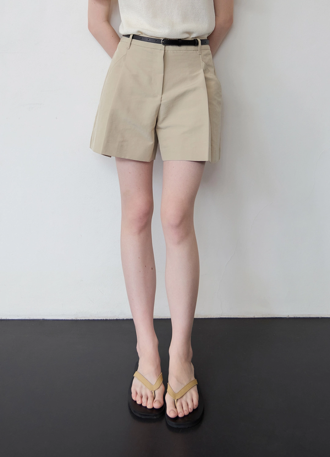 르바 Classic Leather Flat Sandals - Sand Beige 상품 이미지 2