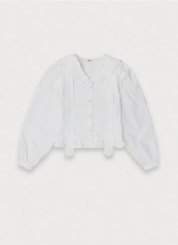 POND TIE BLOUSE - IVORY [3rd]