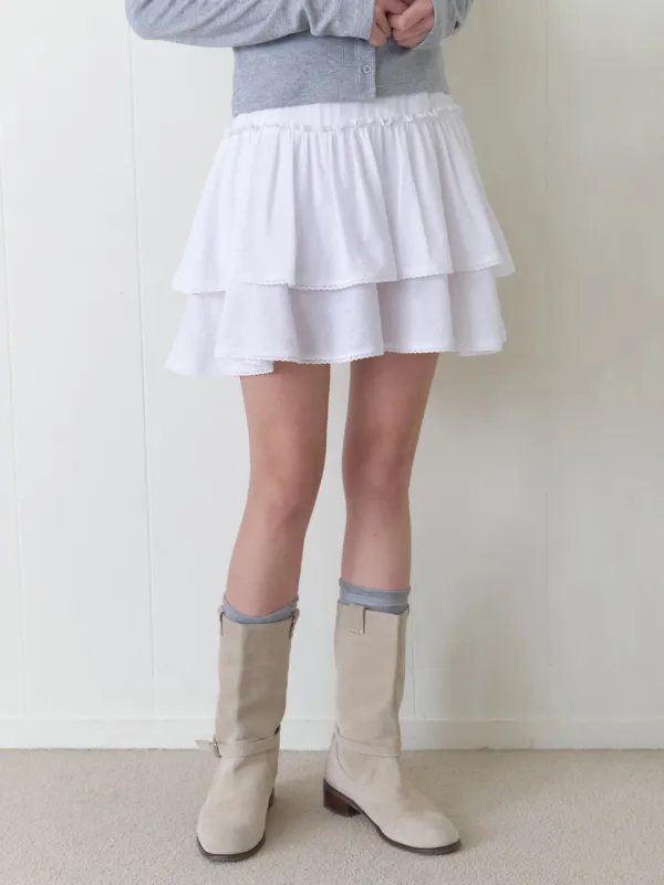 Fleur mini skirt (ivory)