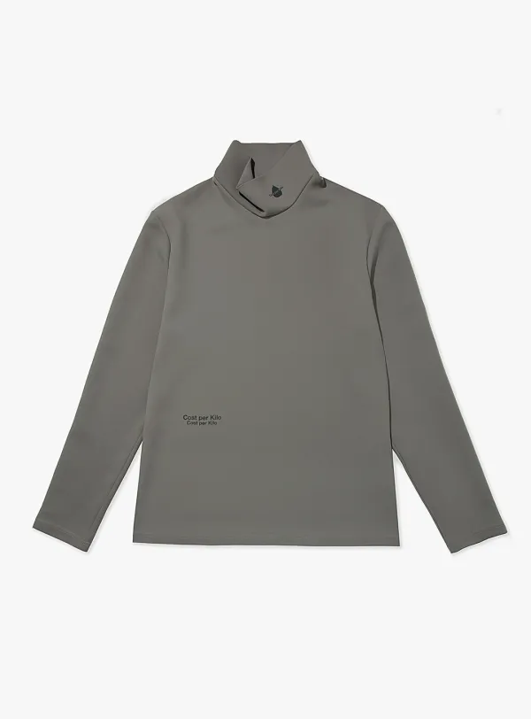 L/S TURTLE NECK-GREY