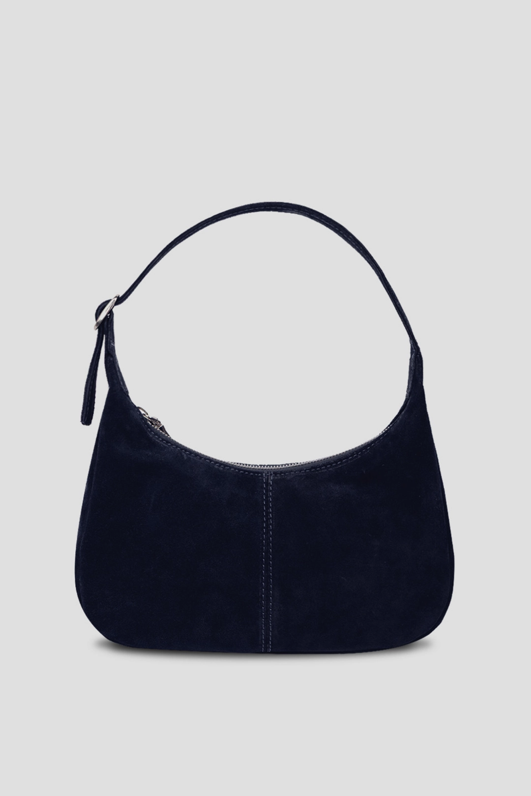 더히어 Suede Slit Hobo Bag Mini_navy 상품 이미지 1