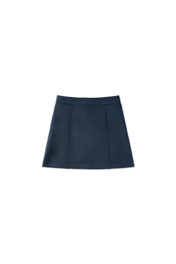 Suede mini skirt_navy