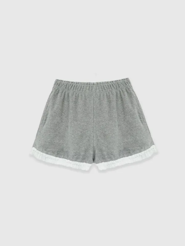 Lace Terry Shorts (Gray)