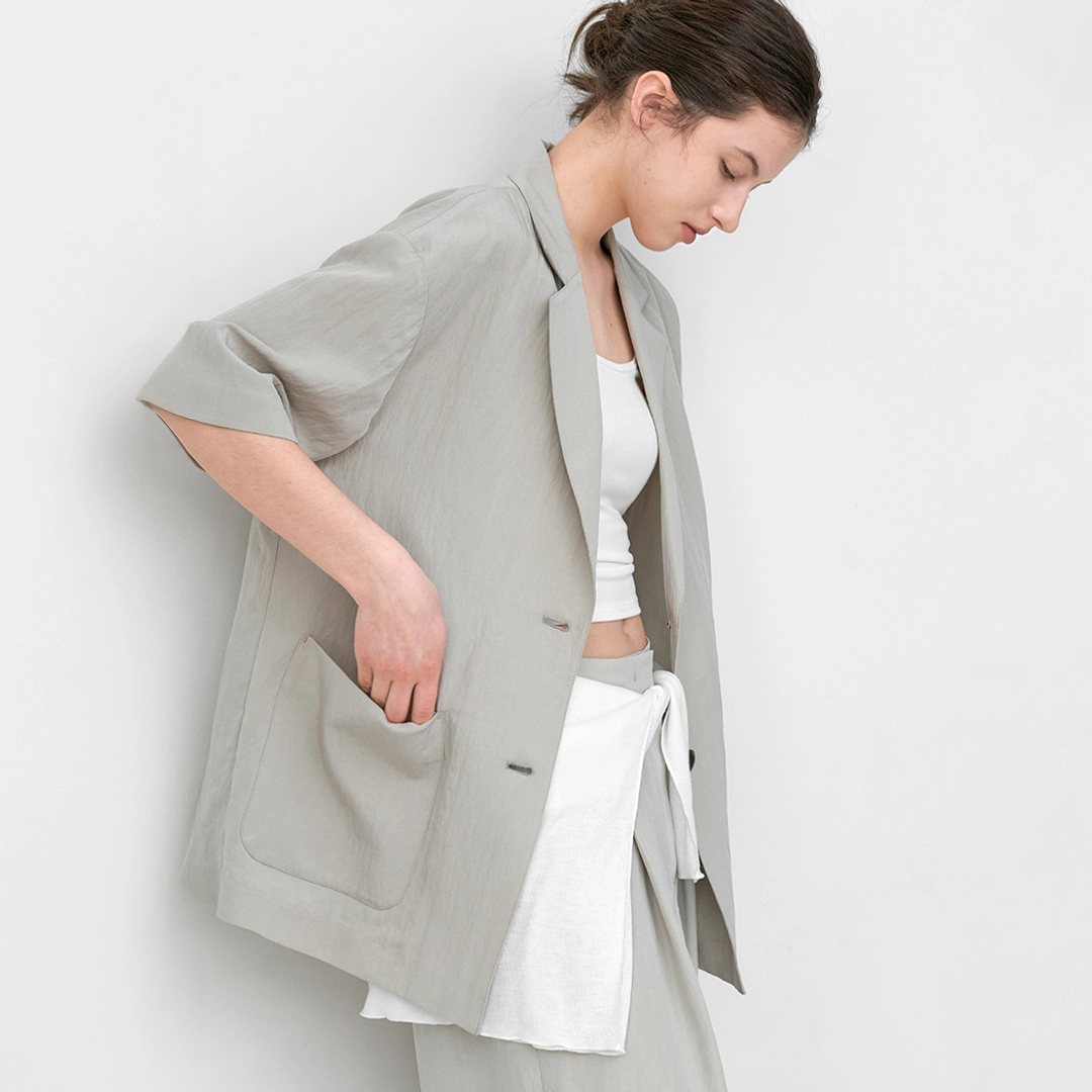 아뜰리에 나인 (JK-3069) MONO SET-UP OVER FIT JACKET 상품 이미지 2
