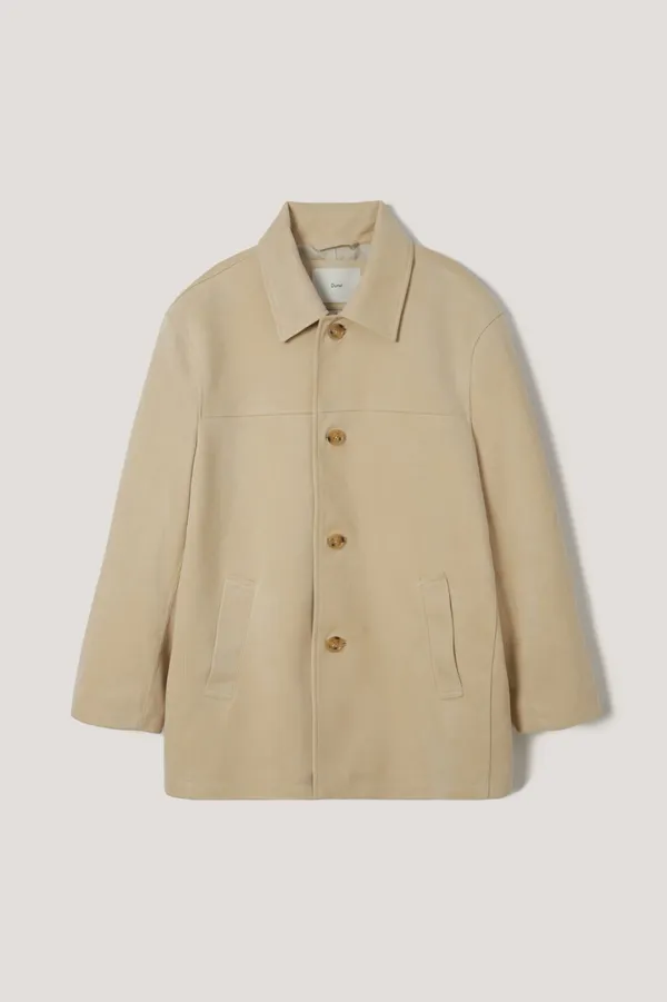 UNISEX ALTER-SUEDE HALF JACKET CREAM BEIGE_UDJA6A106CR