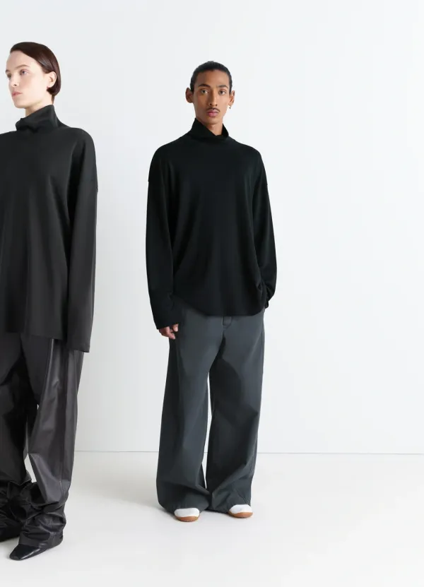 RELAXED MOCK NECK T-SHIRT