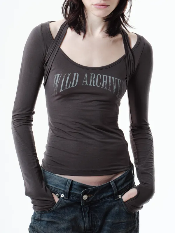 ASH HALTER TOP (CHARCOAL)