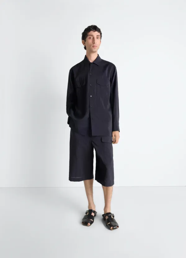 CARGO EASY SHORTS IN WASHED TECHNICAL COTTON