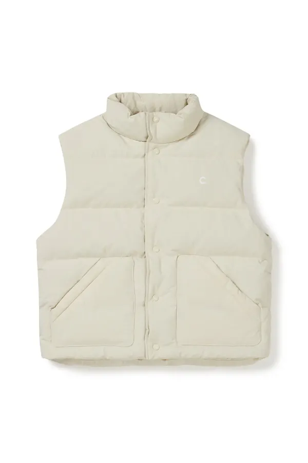 [24FW clove] Essential Down Vest (Beige)