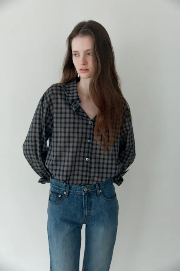[7th] Tilly Check Shirts_Navy