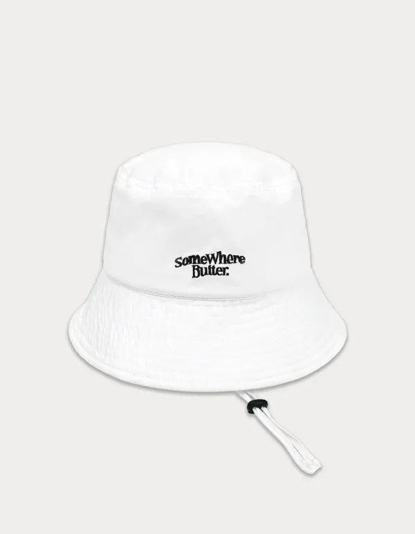 5th / Wave logo safari hat - white