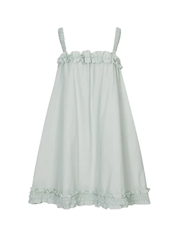 Forest Frill Mini Dress (Mint)